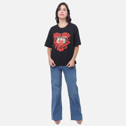 Choose Love Over Greed" Retro Statement T-Shirt - Black