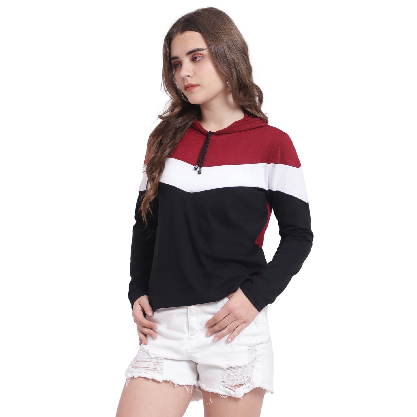 Bold. Breezy. Beautiful. – Women’s Multicolor Cotton Hoodie T-Shirt