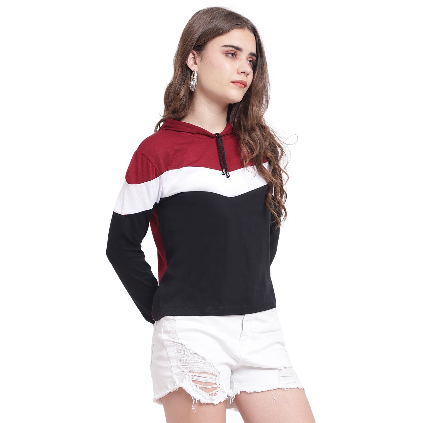 Bold. Breezy. Beautiful. – Women’s Multicolor Cotton Hoodie T-Shirt
