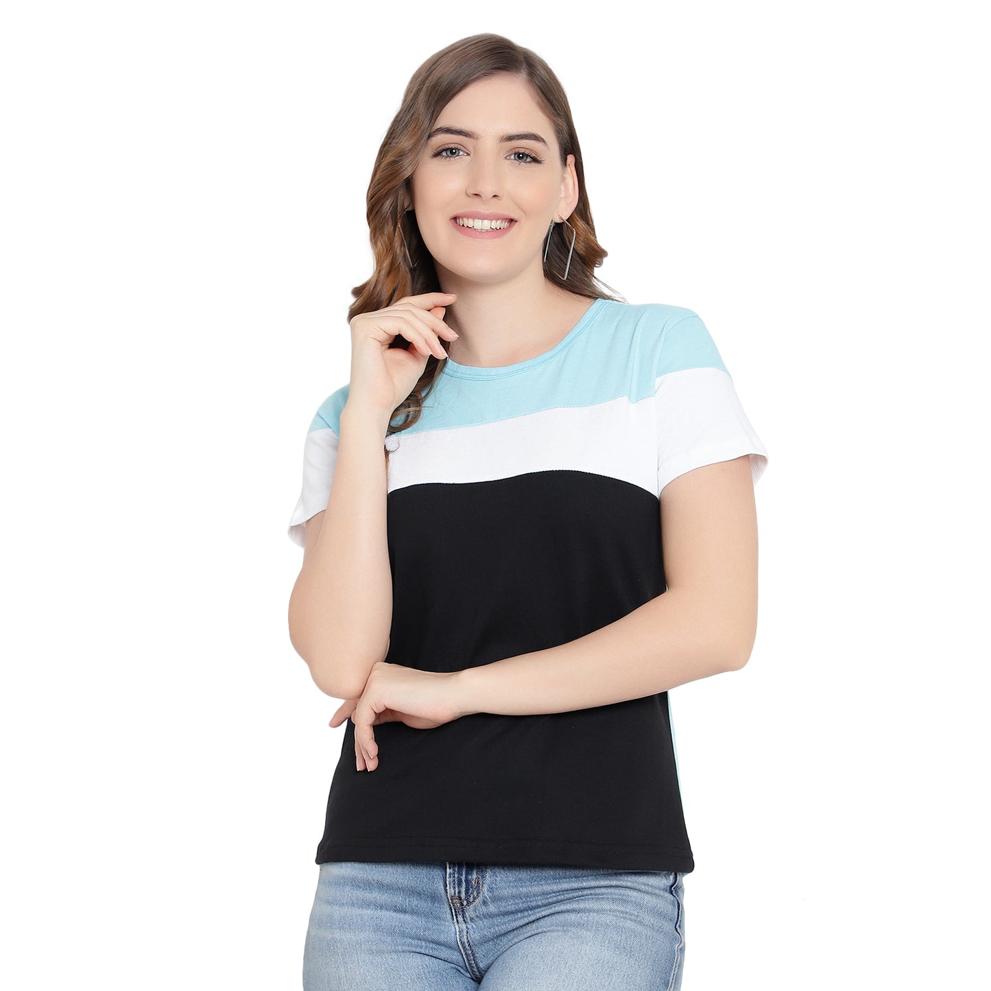 Women's Pink Half Sleeves T-Shirt – Round Neck Pure Cotton Tee