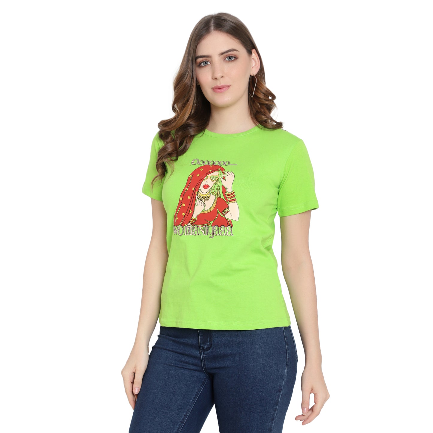 Women's Half-Sleeve Printed T-Shirt – Cotton Casual Tee