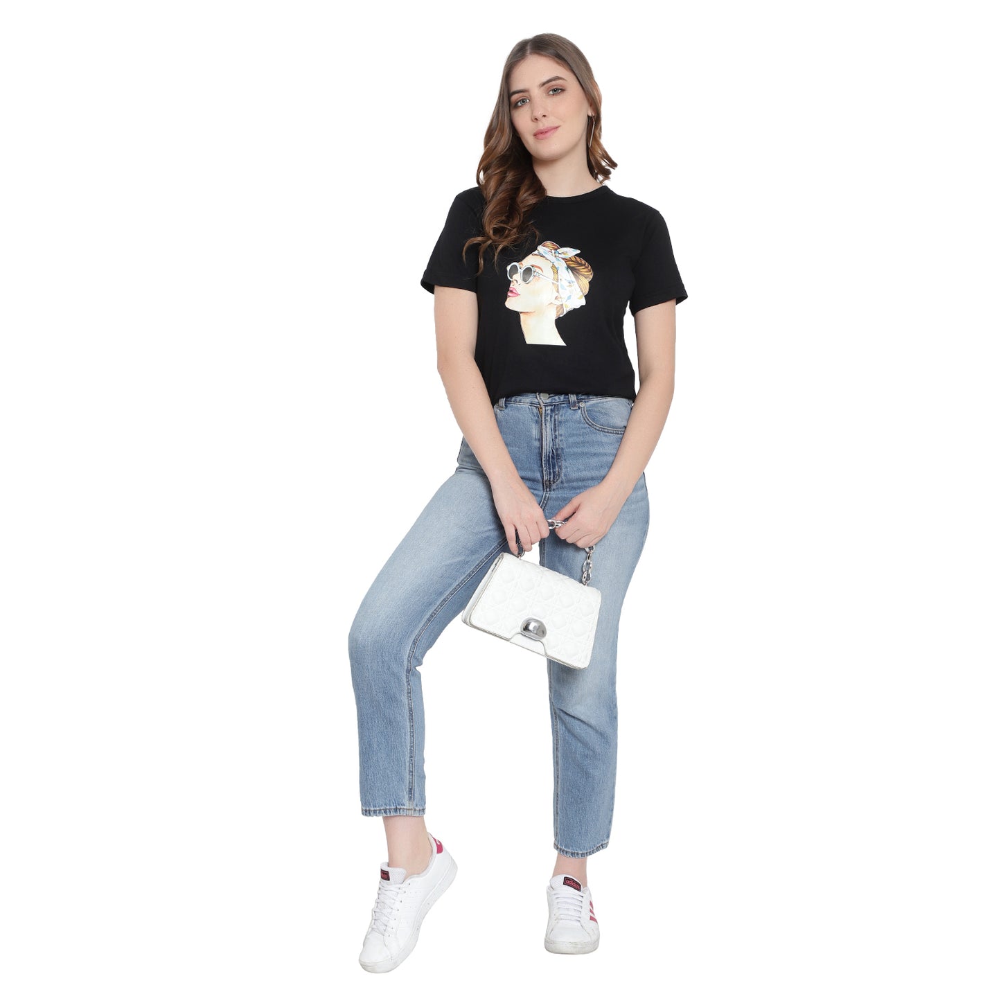 Women's Half-Sleeve Printed T-Shirt – Cotton Casual Tee