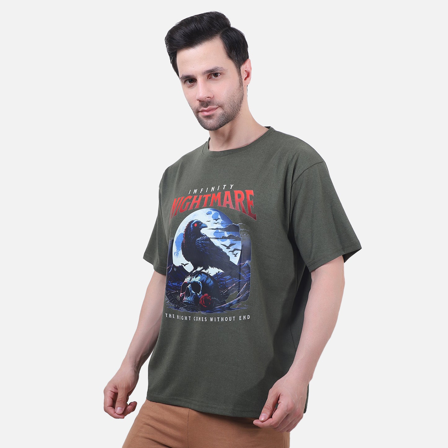 Infinity Nightmare Gothic Raven T-Shirt – Embrace the Darkness Within