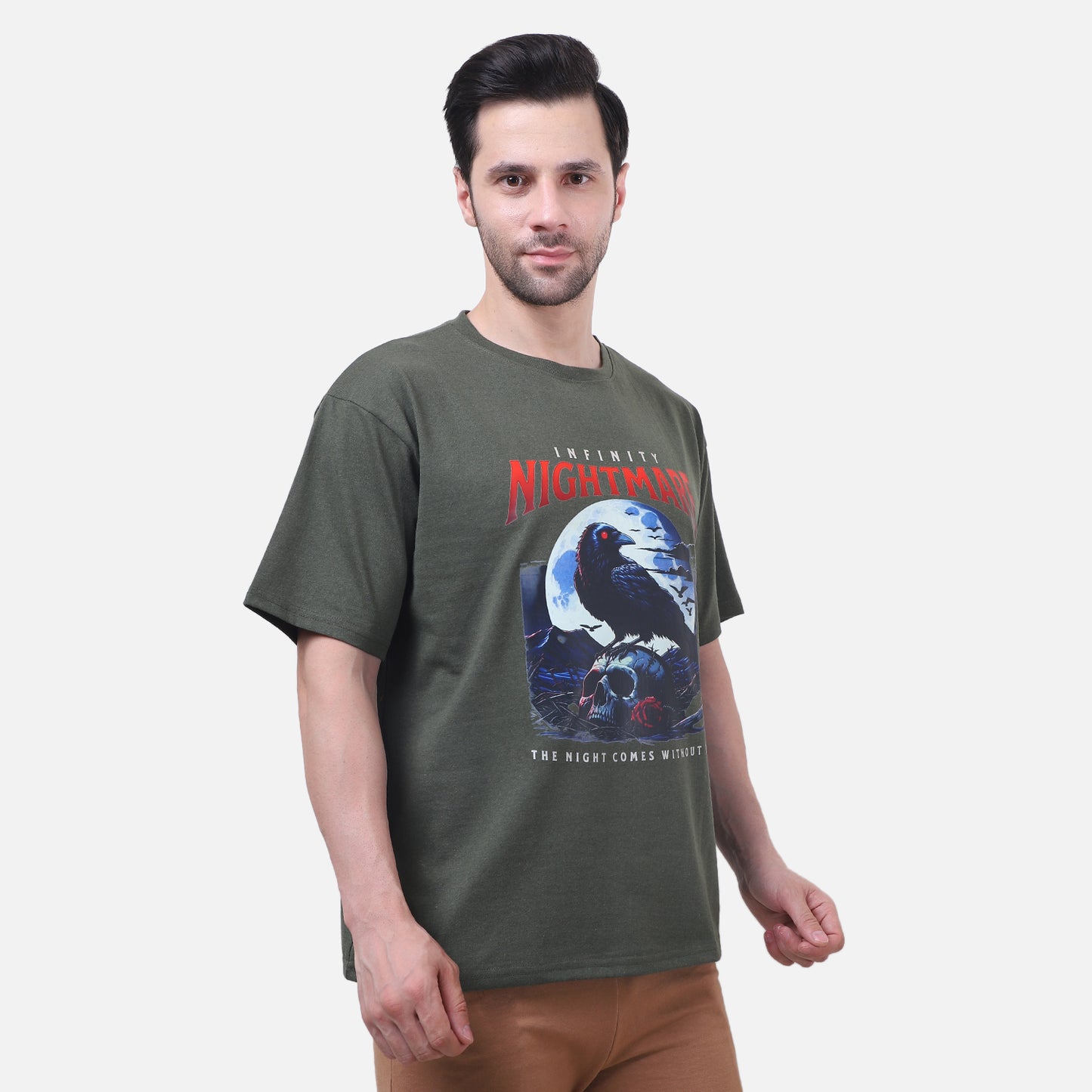 Infinity Nightmare Gothic Raven T-Shirt – Embrace the Darkness Within