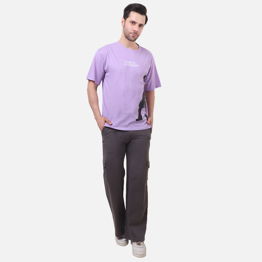 Fearless Spirit Anime Graphic T-Shirt – Lavender Edition