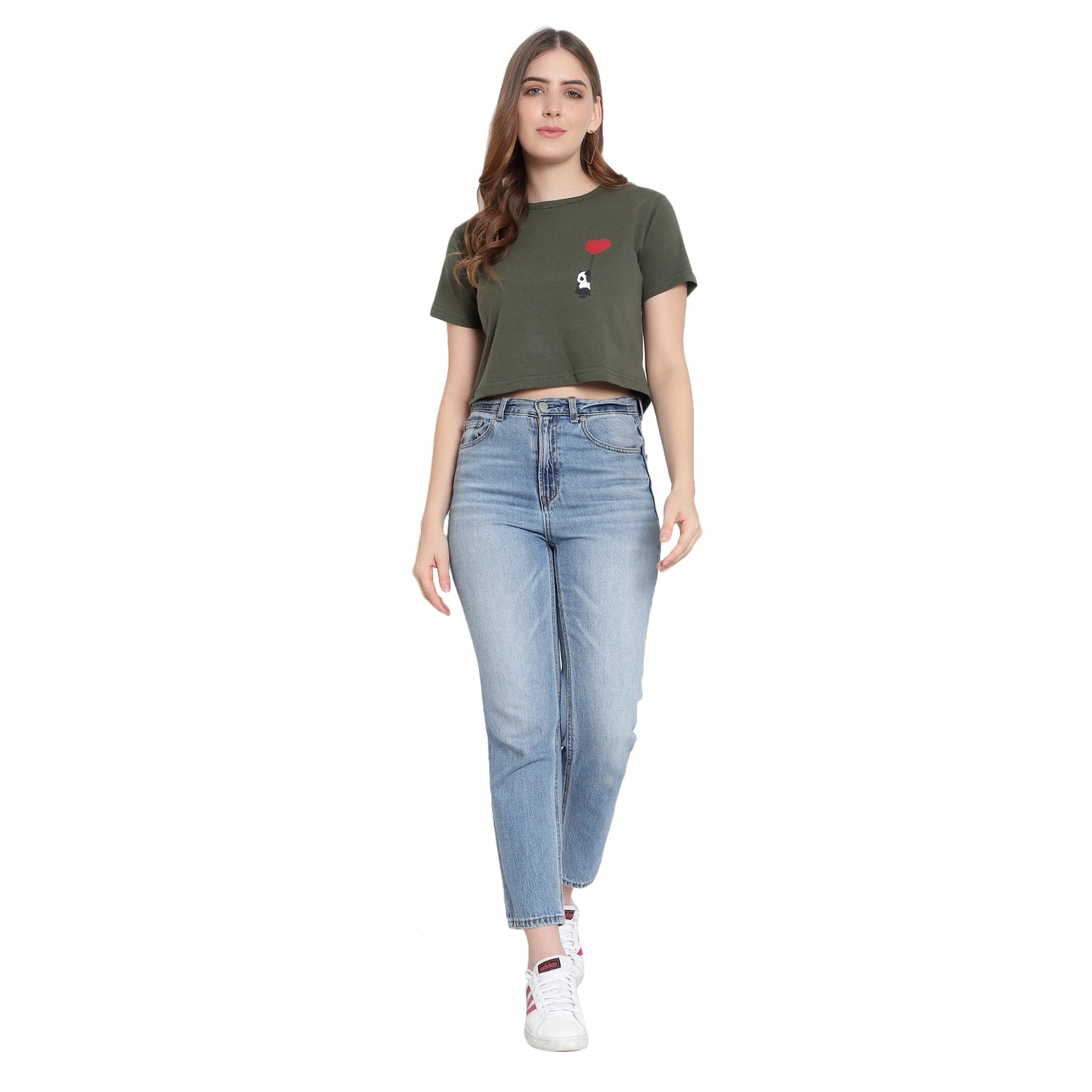 Women's Printed Crop Top | 100% Pure Cotton T-Shirt | Trendy & Stylish Short Tee