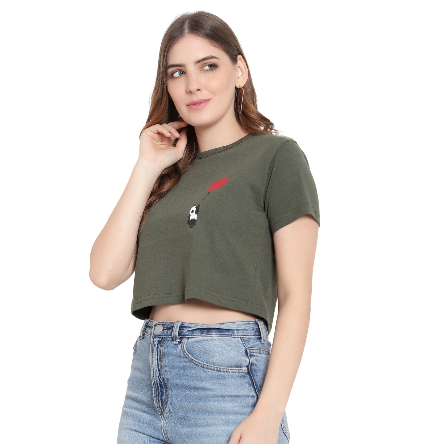 Women's Printed Crop Top | 100% Pure Cotton T-Shirt | Trendy & Stylish Short Tee