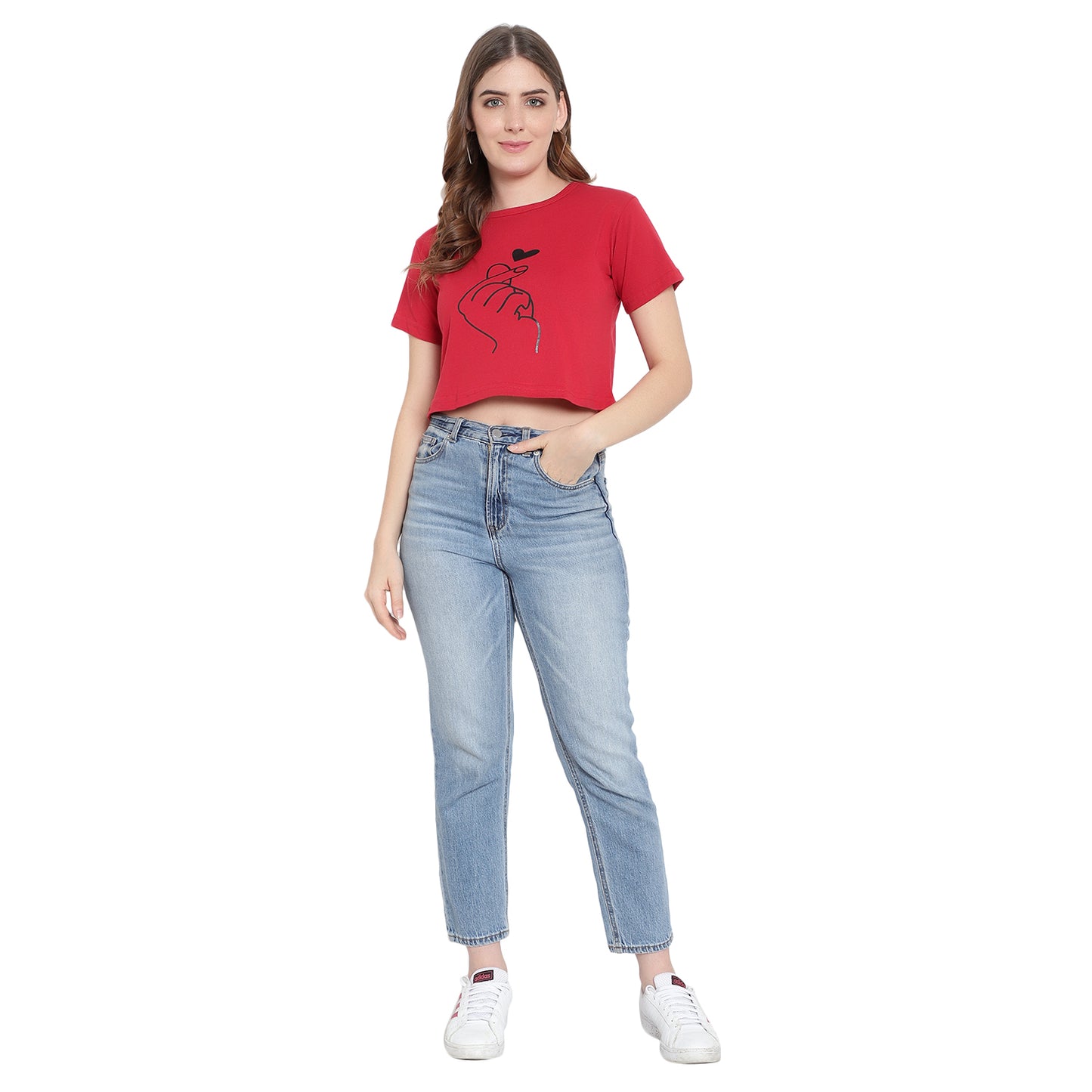 Women’s Maroon Half-Sleeve Cotton T-Shirt – Soft & Stylish