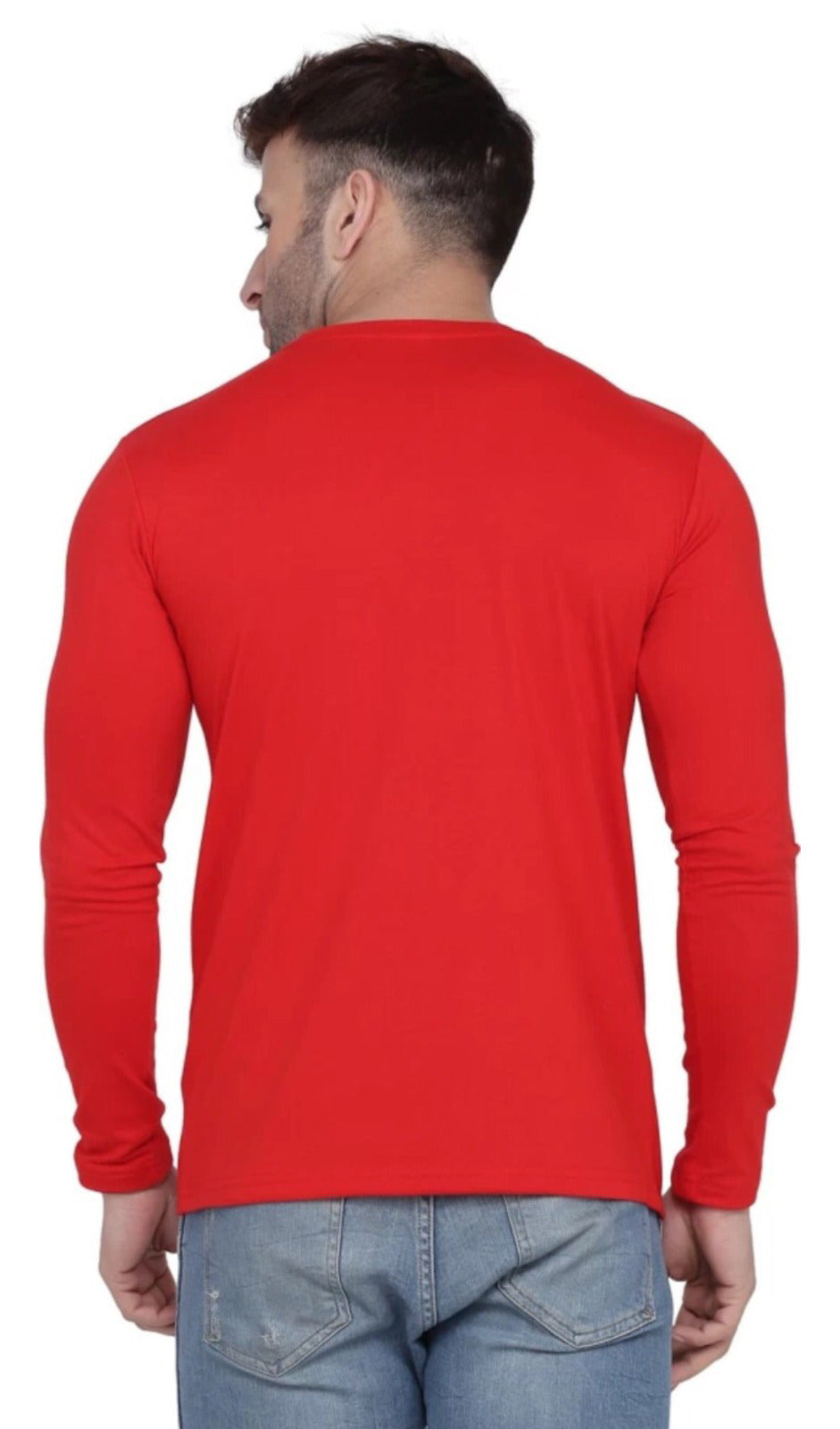 Men's Red Full Sleeves T-Shirt – Pure Cotton Casual Wear