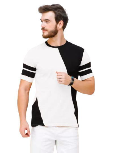 Men Crew Neck Cotton Blend Half Sleeves Regular Fit T-Shirt