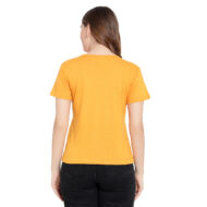 Women’s Mustard Color T-Shirt - 100% Premium Cotton, Half Sleeves, Casual Style - Image 5