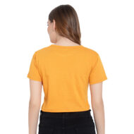 Hokum-Women Crop-Mustard Color Half Sleeves T-Shirt - Image 5