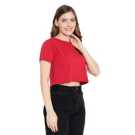 Hokum Women Crop-Maroon Half Sleeves T-Shirt - Image 6