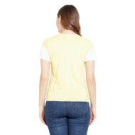 Hokum Women Yellow Multicolor Half Sleeves T-Shirt - Image 4