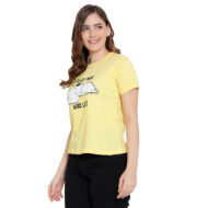 Hokum Women Printed Half Sleeves Yellow Color - Image 2