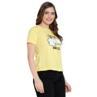 Hokum Women Printed Half Sleeves Yellow Color - Image 3