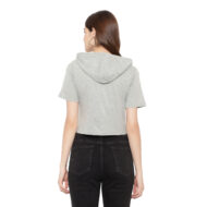 Hokum Women Half Sleeves Hoodies Grey Color - Image 2