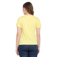 Women’s Yellow Color T-Shirt - 100% Premium Cotton, Half Sleeves, Casual Style - Image 7