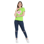 Women’s Neon Color T-Shirt - 100% Premium Cotton, Half Sleeves, Casual Style - Image 5